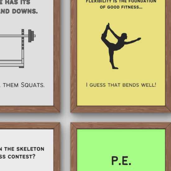 Funny Posters for PE Classroom Decor