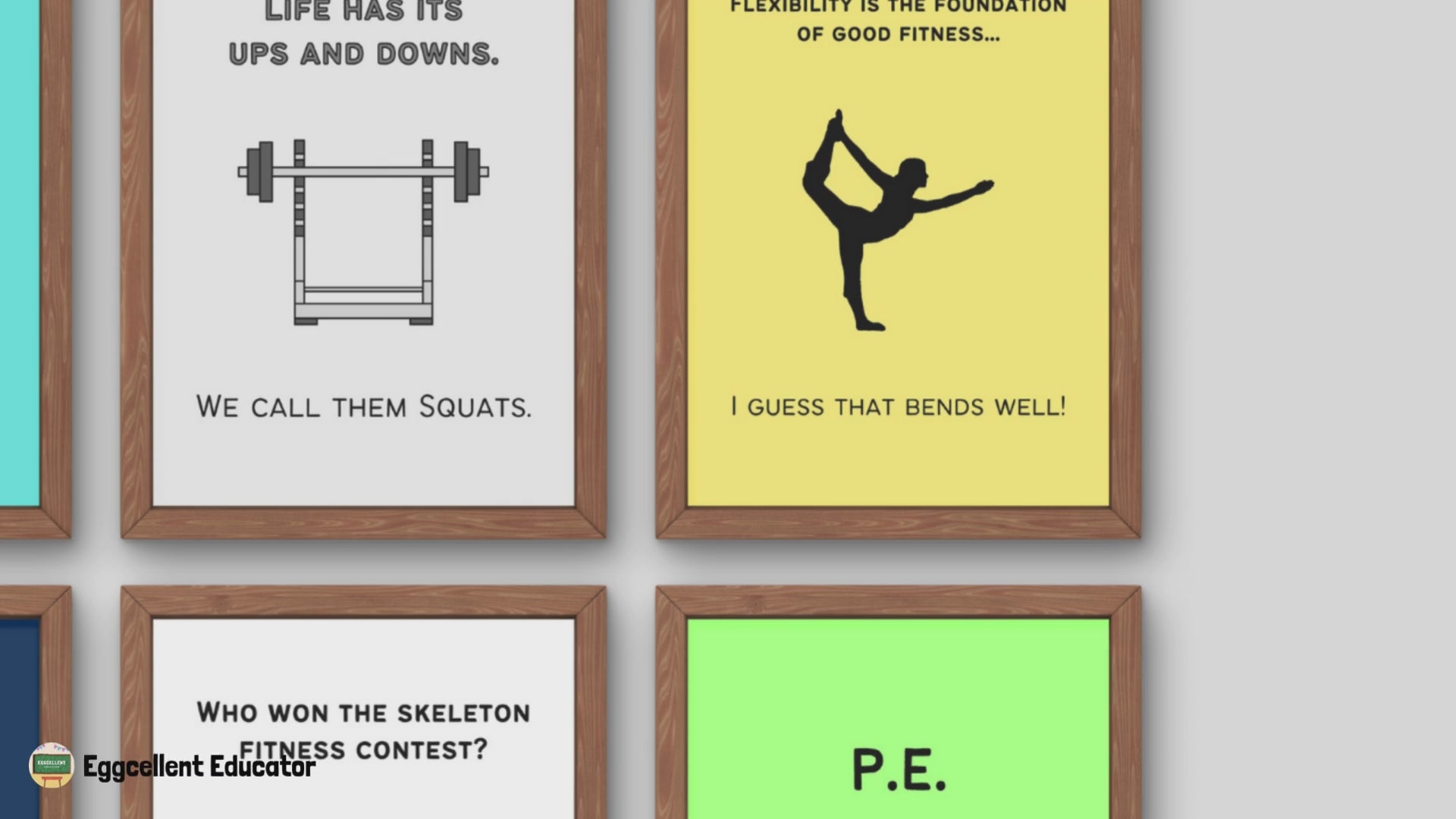 Funny Posters for PE Classroom Decor