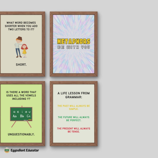 Funny Grammar Posters for English Classroom Decor