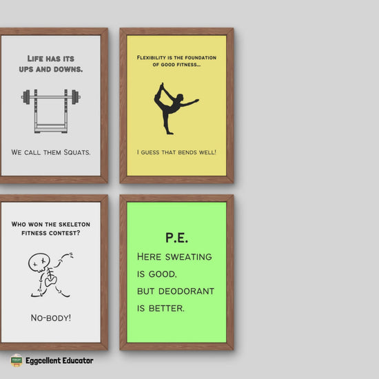 Funny Posters for PE Classroom Decor