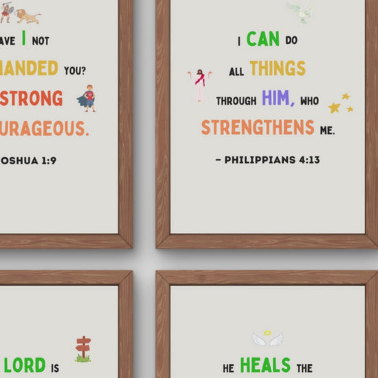 Bible Verse Posters for Religious Classroom Decor