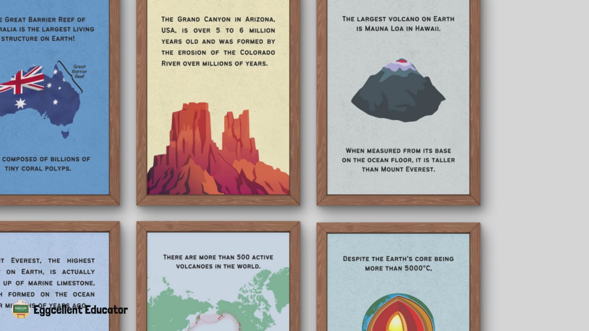 Fun Facts Posters for Geology Classroom Decor