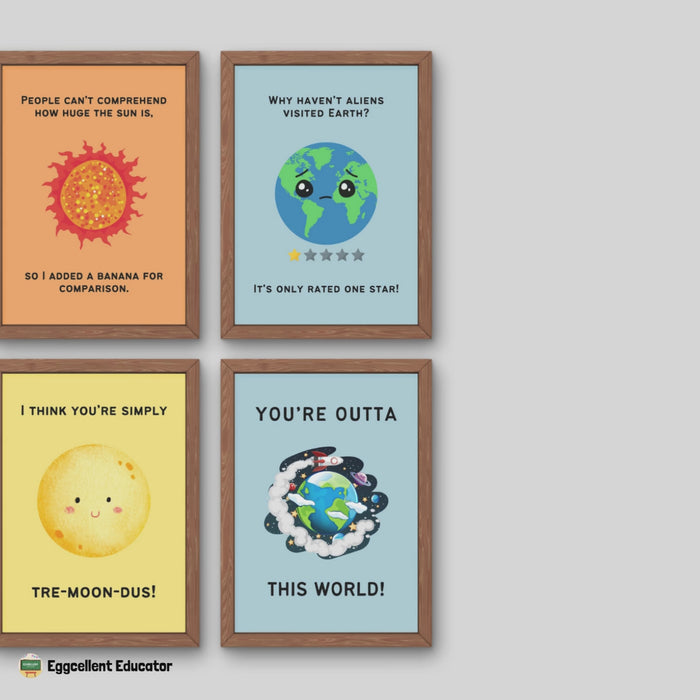 Funny Outer Space Posters for Science Classroom Decor