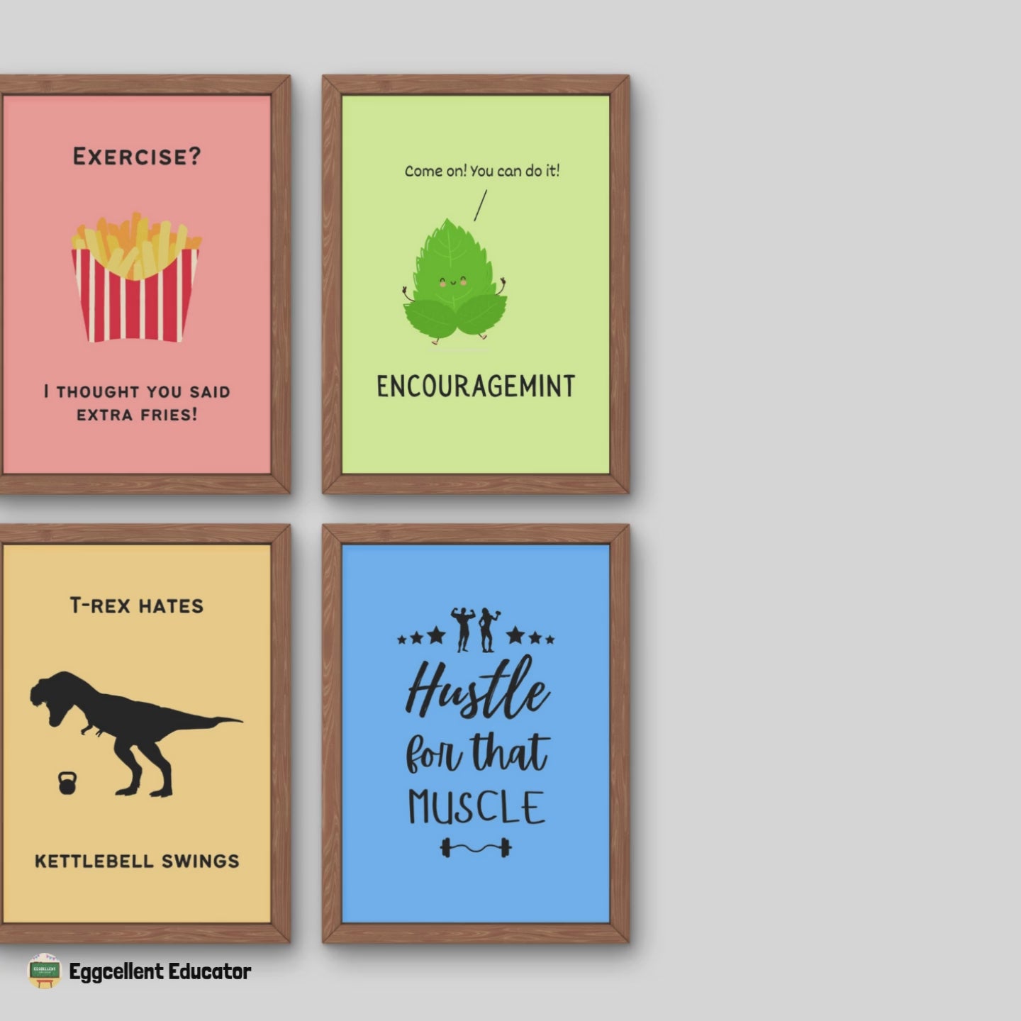 Funny Posters for PE Classroom Decor