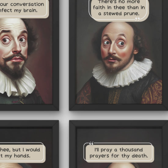 Shakespeare Insults Posters for English Classroom Decor