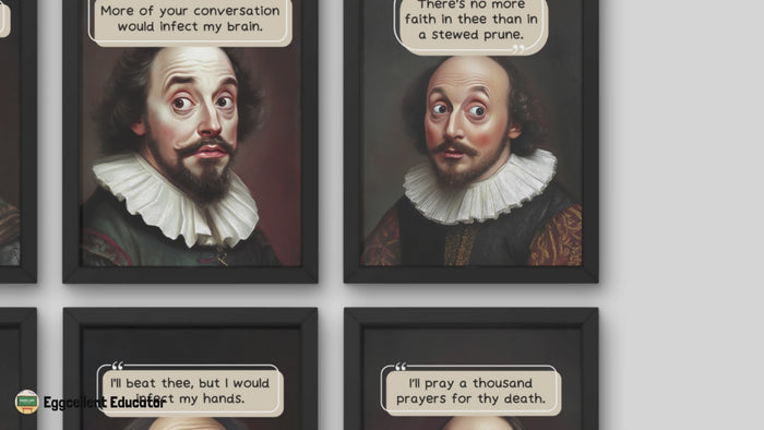 Shakespeare Insults Posters for English Classroom Decor