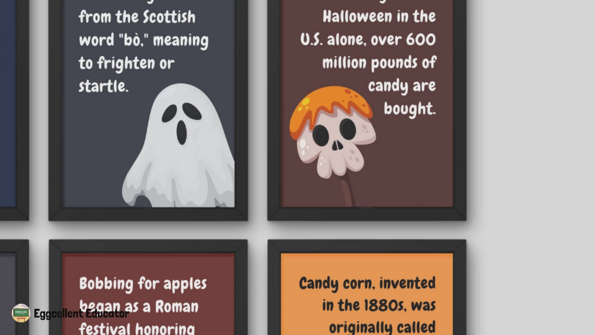 Halloween Fun Facts Posters for Classroom Decor