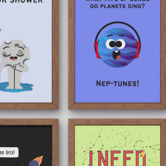 Funny Outer Space Posters for Science Classroom Decor