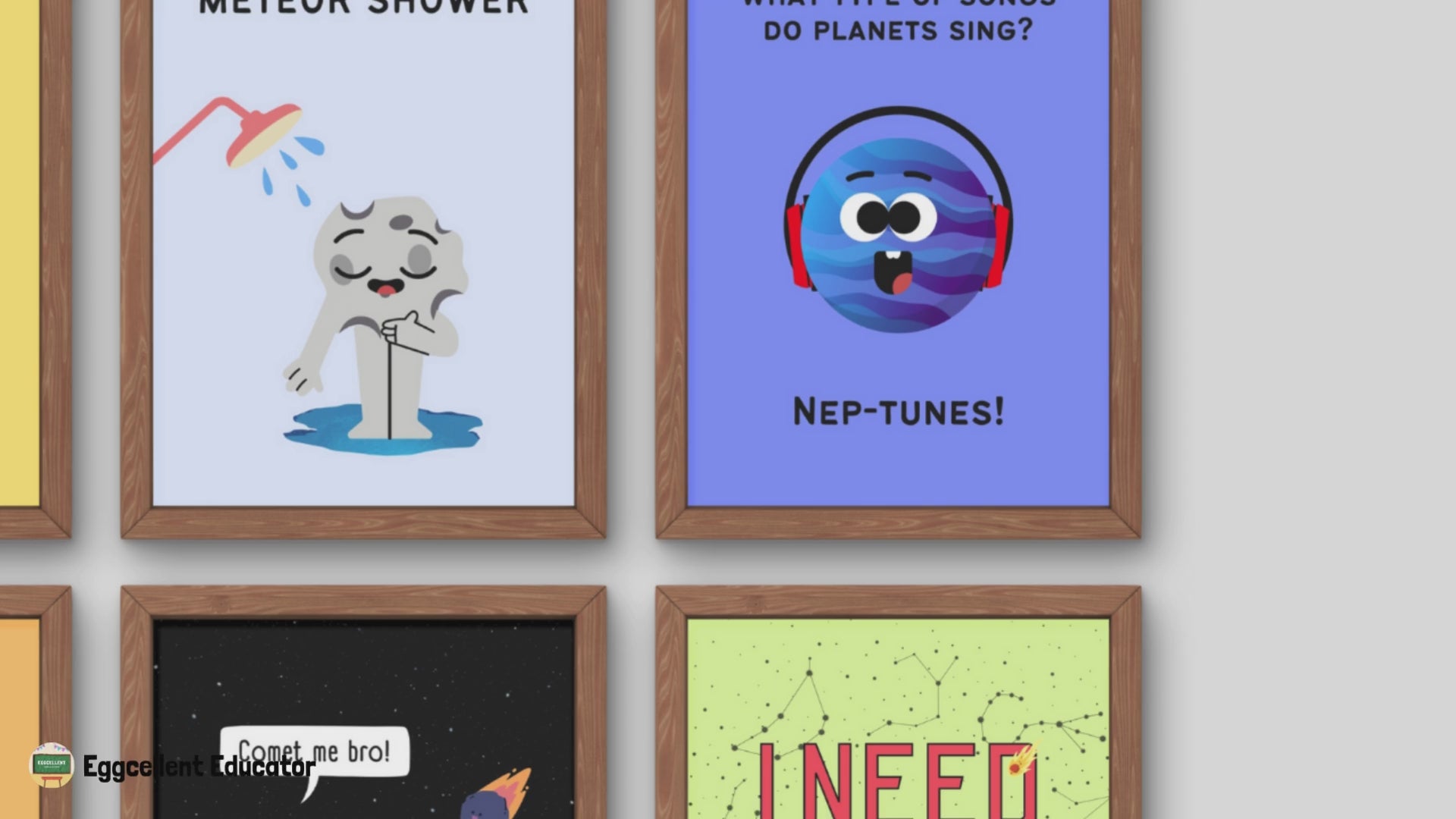 Funny Outer Space Posters for Science Classroom Decor