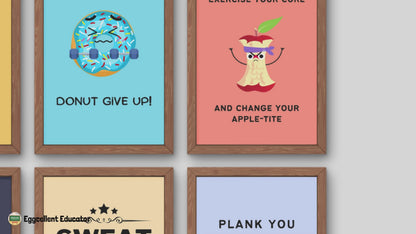 Funny Posters for PE Classroom Decor