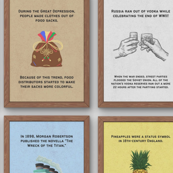 Fun Facts Posters for History Classroom Decor