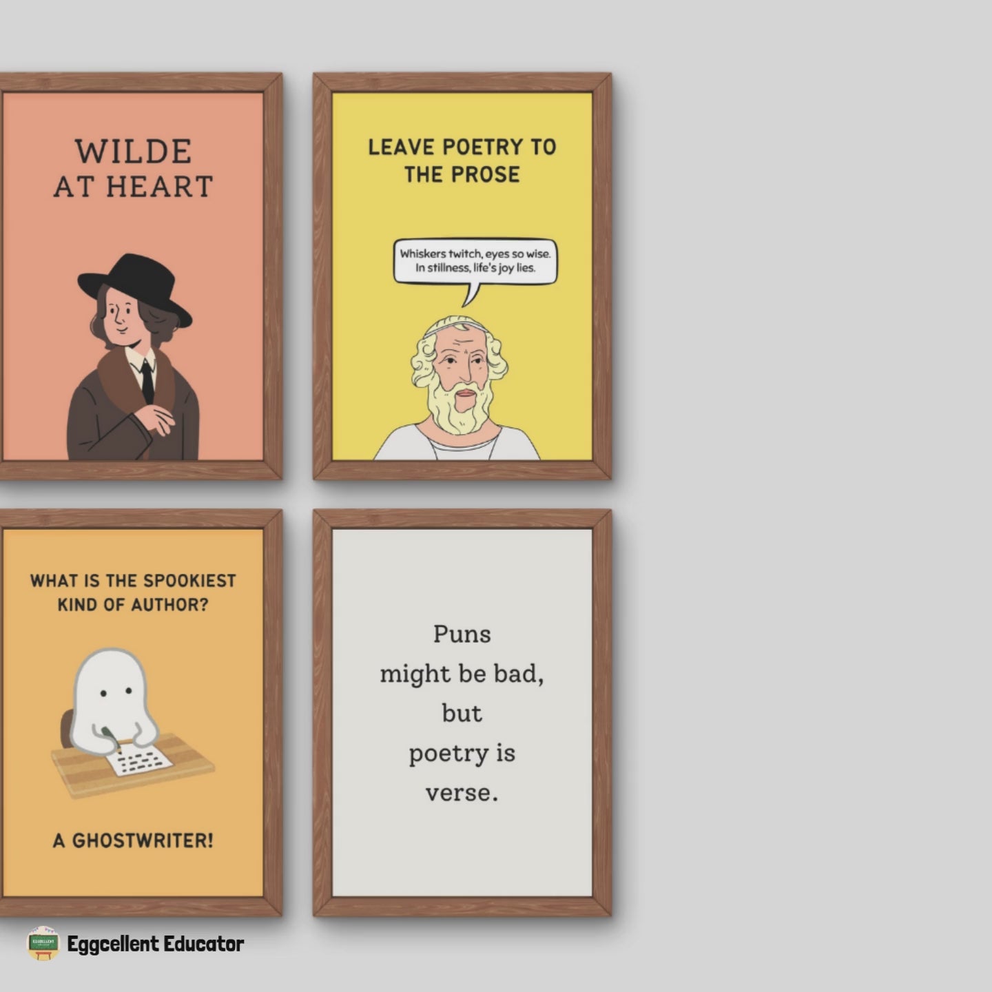 Funny Literature Poster for English Classroom Decor