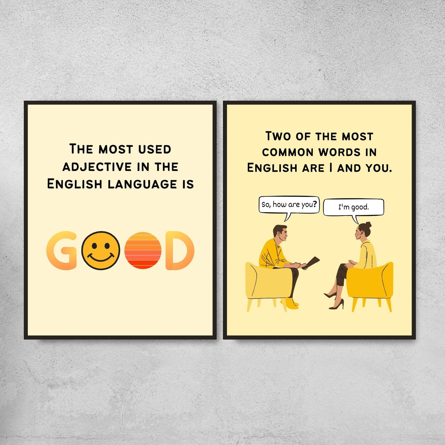 Fun Facts Posters for English Classroom Decor