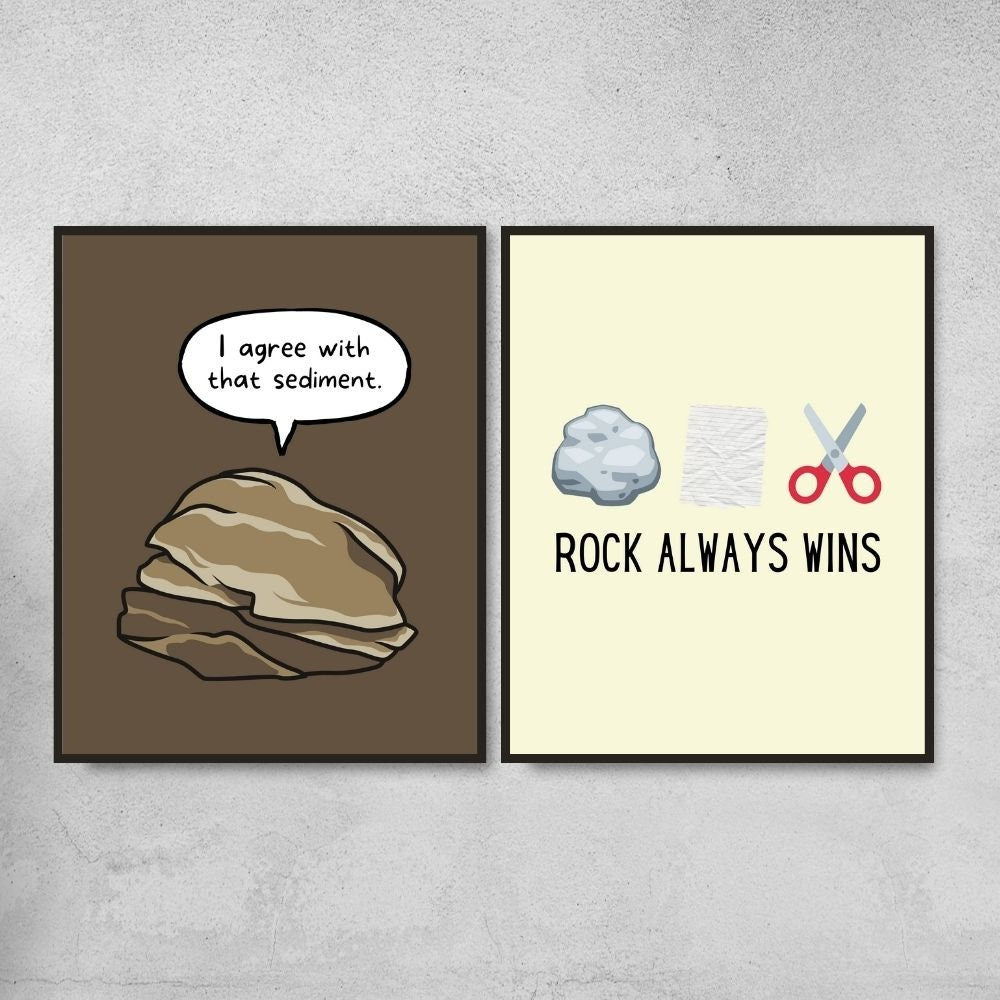 Funny geology classroom decoration posters and teacher gifts