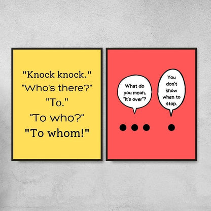 Funny english classroom decoration posters and teacher gifts