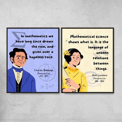 Mathematicians Quotes Posters for Math Classroom decor