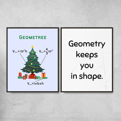 Funny Geometry Posters for Math Classroom Decor