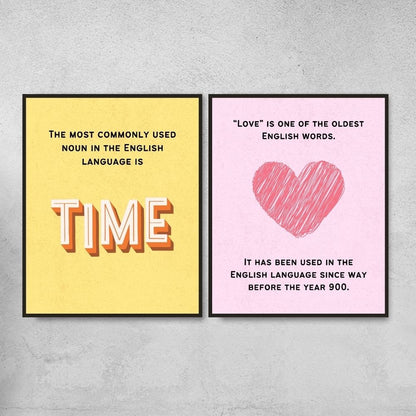 Fun Facts Posters for English Classroom Decor