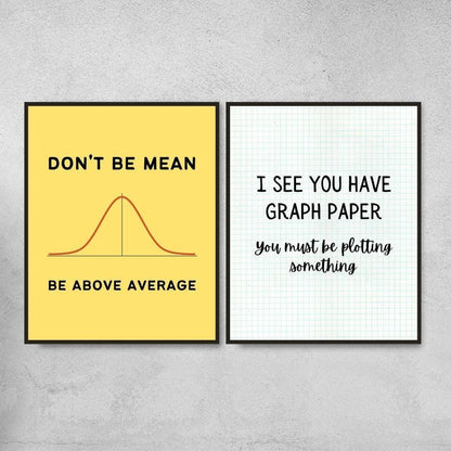 Funny Statistics Posters for Math Classroom Decor