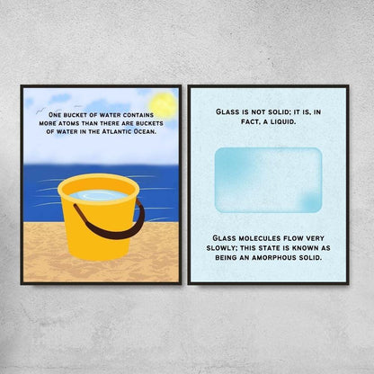 Chemistry fun facts posters for science classroom decoration