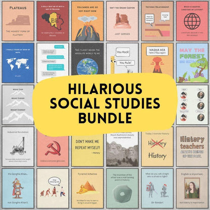 funny posters for social studies classroom decoration and teacher gifts