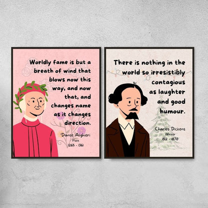 People in literature classroom posters and english teacher gift