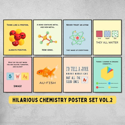 Funny chemistry classroom decoration posters and science teacher gifts