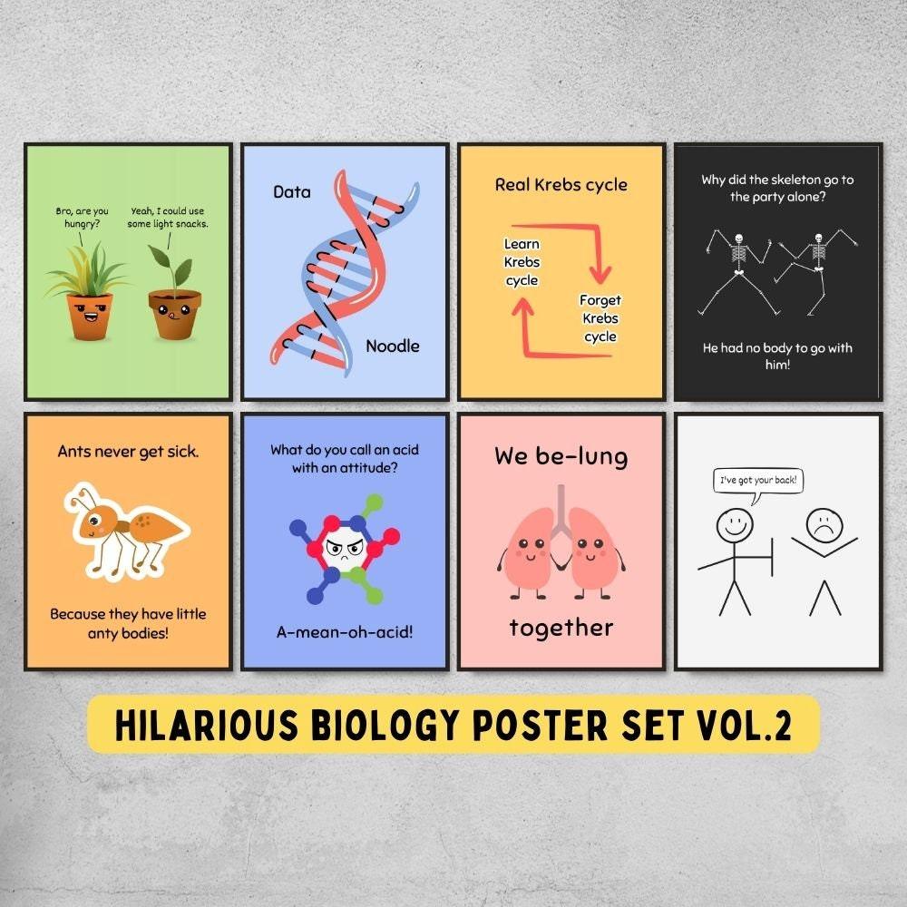 Funny Posters for Biology Classroom Decor