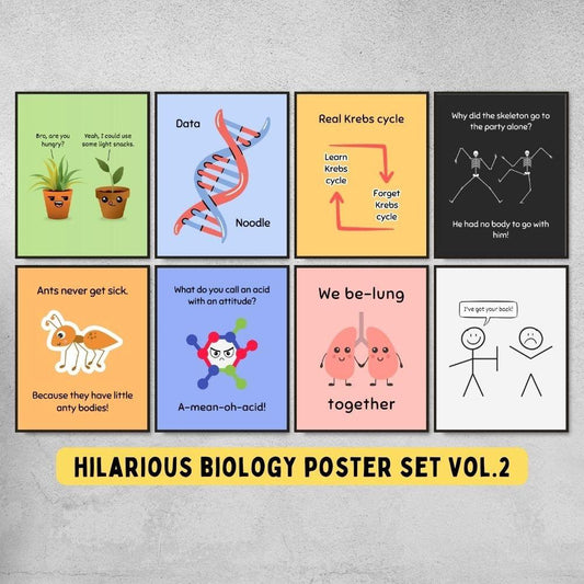 Funny Posters for Biology Classroom Decor