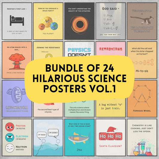 funny posters for science classroom decoration and teacher gifts