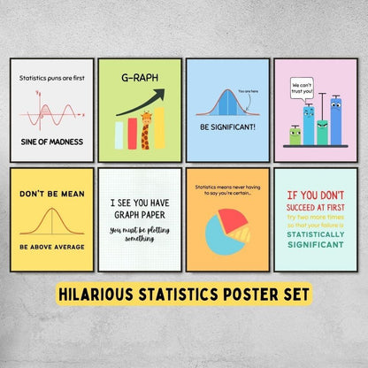 Funny Statistics Posters for Math Classroom Decor