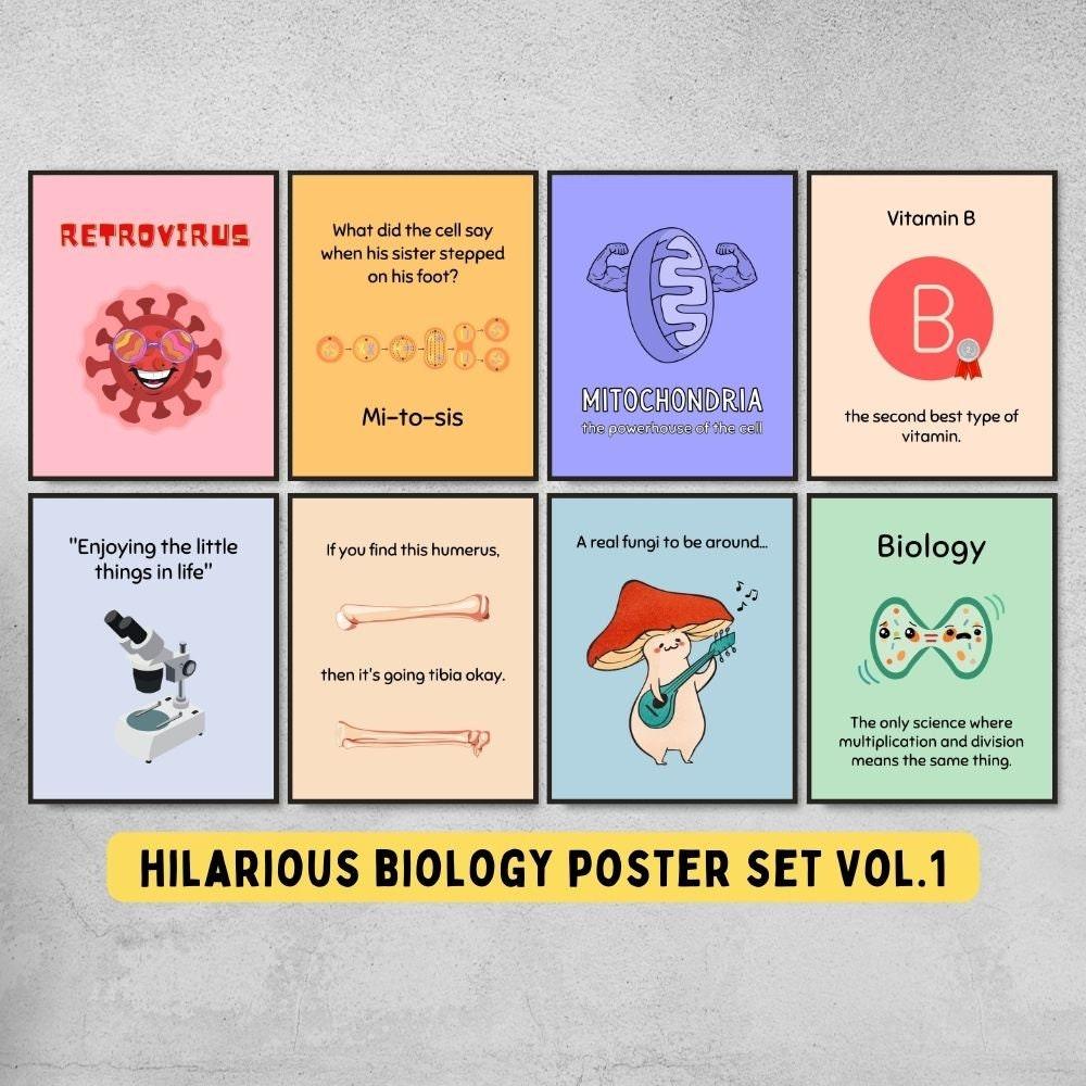 Funny Posters for Biology Classroom Decor